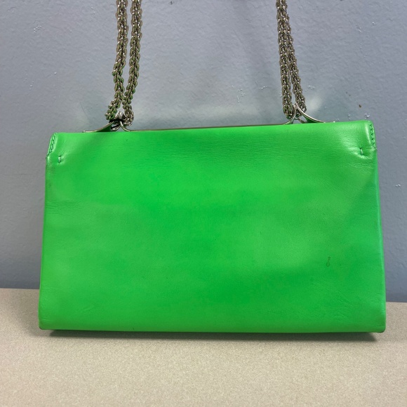 Valentino Garavani Va Va Voom Rockstud Clutch Shoulder Bag-Neon Green - Preowned - Picture 3 of 16
